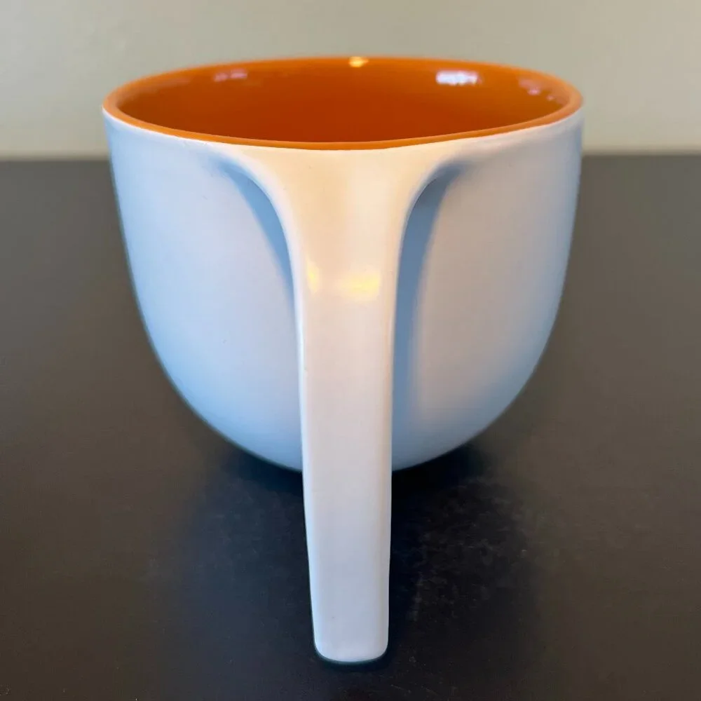 ASOBU "The Porcelain Jewel" Mug  ~ Asymmetrical  Rim ~  Free Flow Loop Handle - Picture 4 of 13